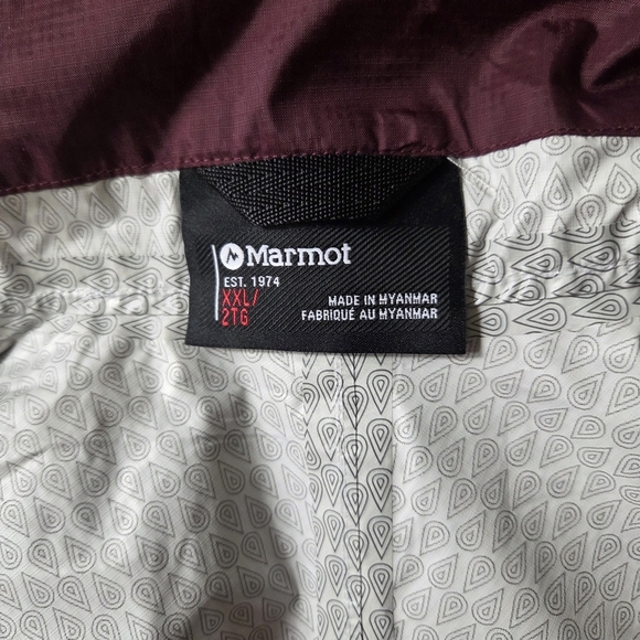 Marmot Men's Two-Tone Jacket - Blue and Burgundy Size XXL - Picture 8 of 8